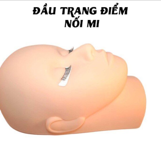 Đầu Manocanh silicon mềm học trang điểm Massage - nối mi - bấm huyệt