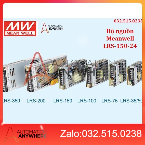 LRS-150-24|Bộ nguồn Meanwell LRS-150-24, bộ nguồn Meanwell 150W 24V 6.5A