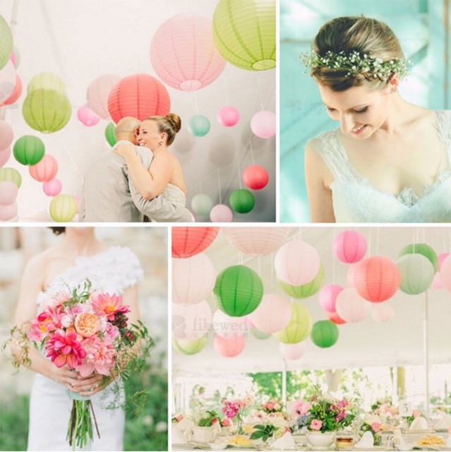 [25cm] Đèn lồng Giấy Tròn đủ màu sắc trang trí lớp học, văn phòng, siêu thị, fpt, thế giới di động giá rẻ nhất