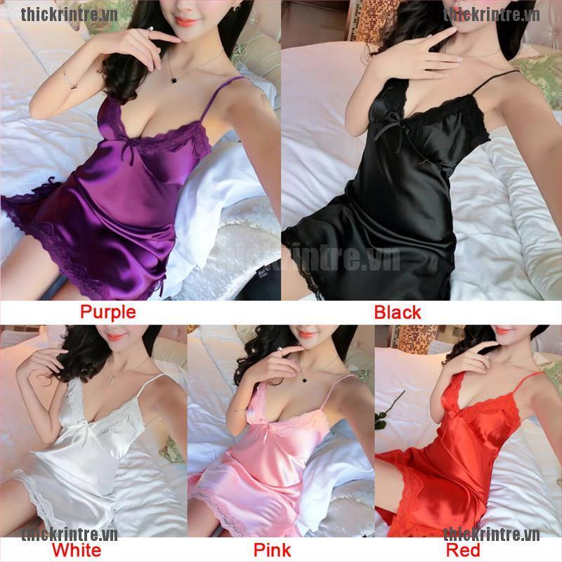 <Hot~new>Women Lingerie Silk Robe Dress Nightdress Nightgown Sexy Sleepwear Nightdress | BigBuy360 - bigbuy360.vn