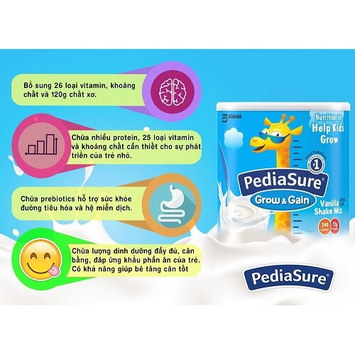 sữa bột Pediasure 400g của Mỹ hương Vani