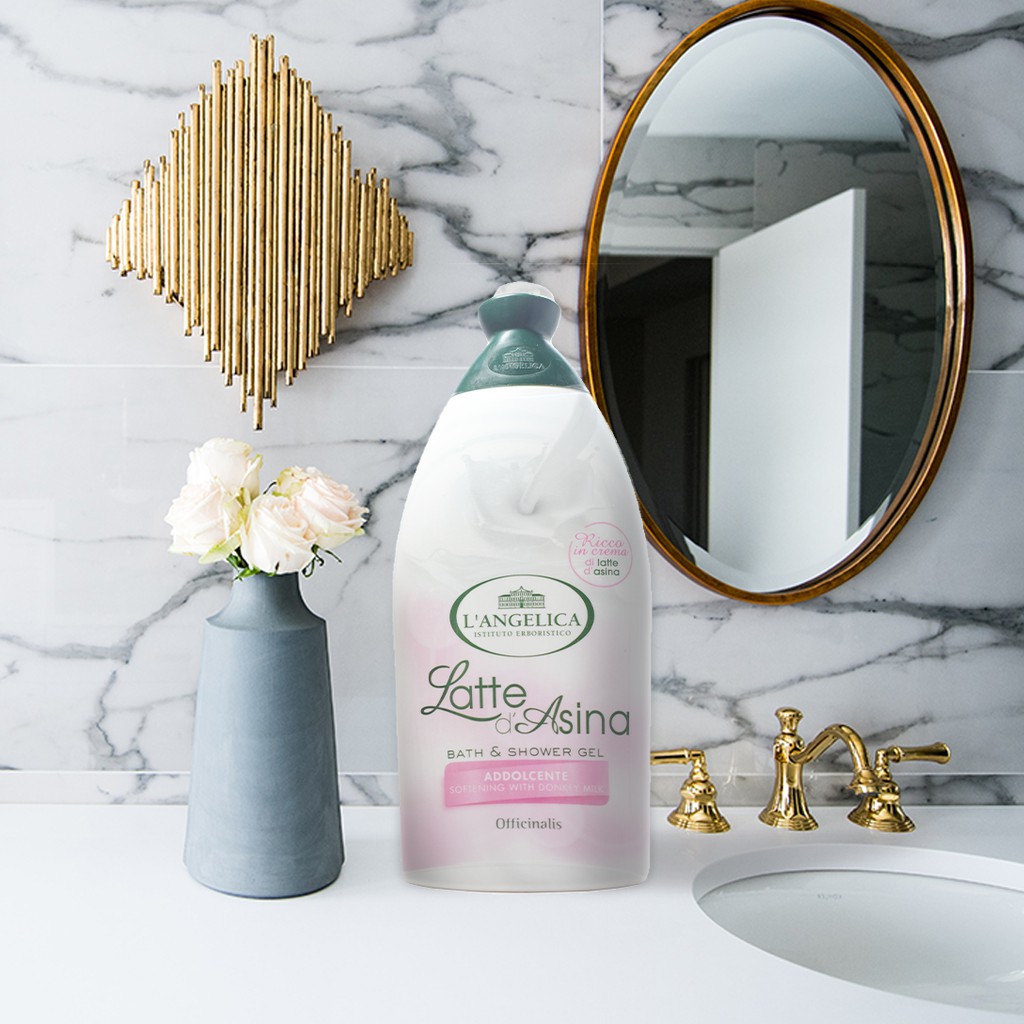 Sữa Tắm Dạng Gel L'Angelica Softening With Donkey Milk Tinh Chất Sữa Lừa 500ml