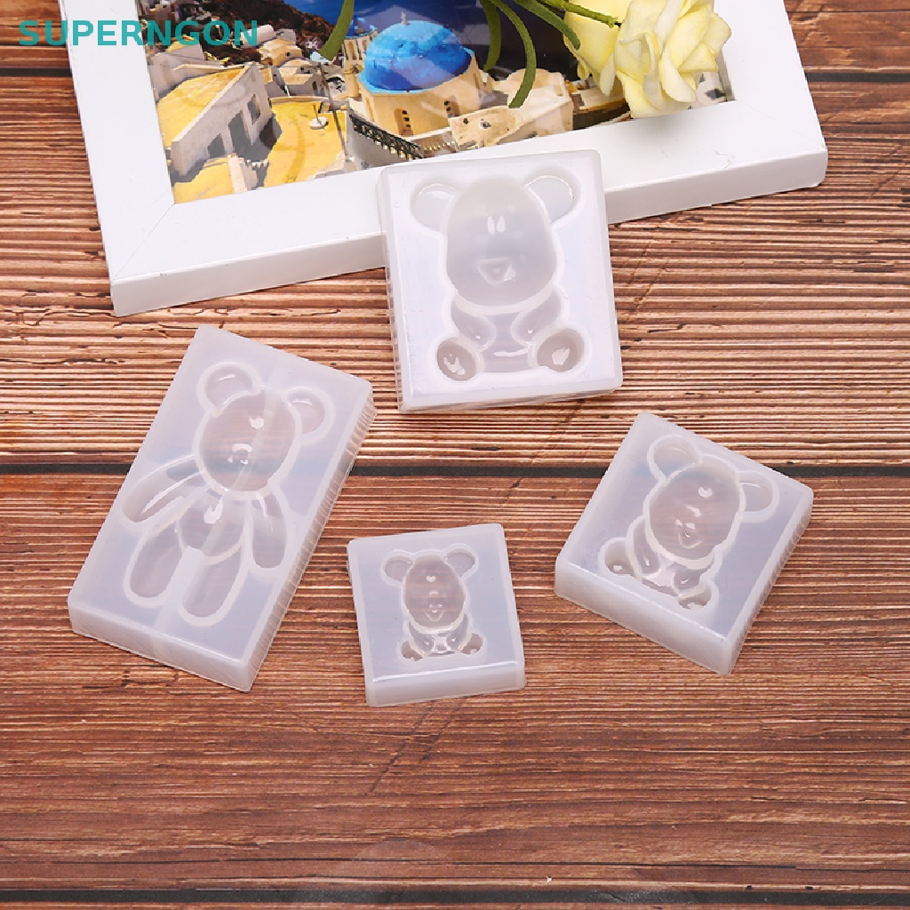 Khuôn Silicone Làm Mặt Trang Sức Hình Gấu Siêu Đáng Yêu