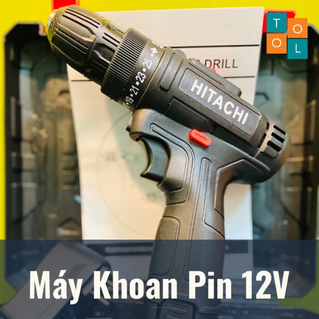 Máy Khoan Pin Cầm Tay 12v Kèm 2 Pin