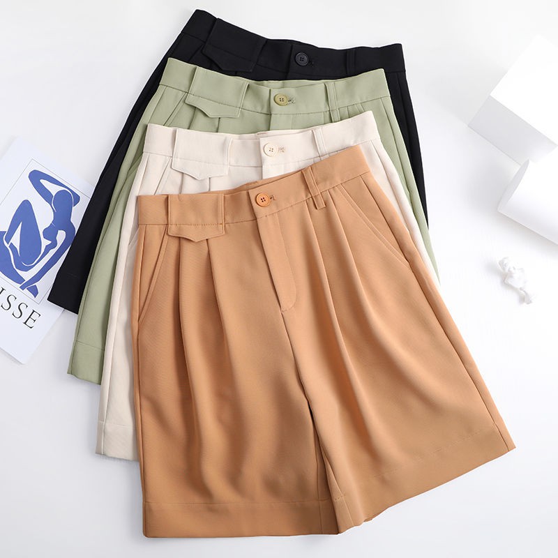 Quần lửng quốc dân ống rộng cạp cao đẹp - quần short ngố nữ khóa thật xinh chất tuyết mưa dày dặn Okella
