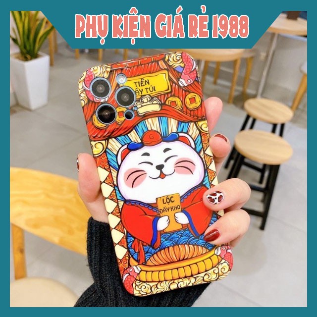 Ốp lưng bóng Mèo thần tài “ Lộc Đầy Kho “ cho iPhone 6/6plus/7plus/8plus/xs/xsmax/11/11promax/12/12pro/12promax
