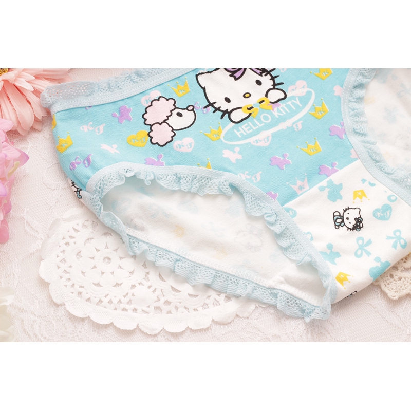 Quần Lót Cotton Phối Ren Xinh Xắn Cho Bé Gái