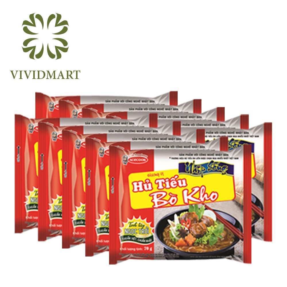 [Toàn quốc] [Combo 10 gói] HỦ TIẾU NHỊP SỐNG 5 VỊ: NAM VANG, SƯỜN HEO, BÒ KHO, NAM VANG KHÔ, HỦ TÍU CHAY – ACECOOK | BigBuy360 - bigbuy360.vn