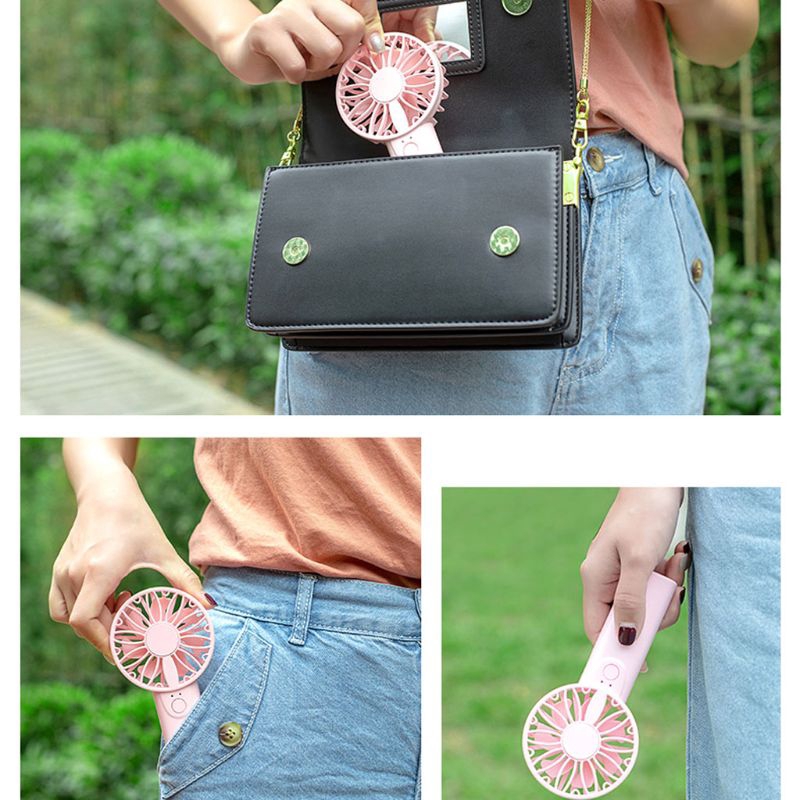 Home Office Portable Fan Cool Air Hand Held Travel Cooler Cooling Mini Desk Fans Powered By 2x AA Battery