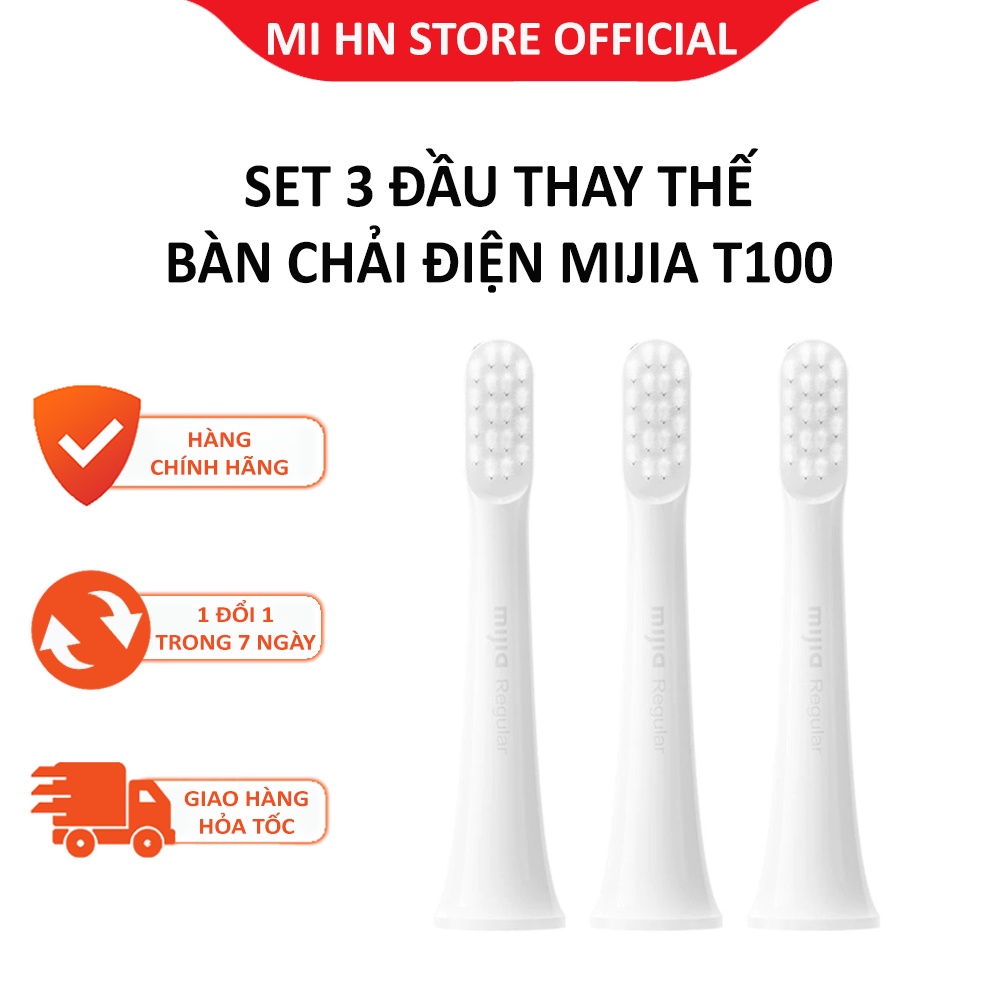Set 3 đầu bàn chải thay thế cho bàn chải điện Xiaomi Mijia T100 Shop Mi HN Official Store