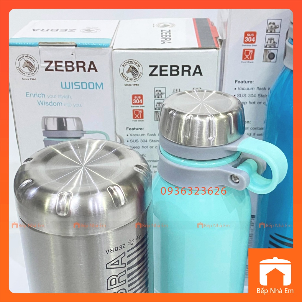 Bình Giữ Nhiệt ZEBRA Wisdom 0.5L_0.75L_1L (Inox 304) - 112635_112636_112637. Nhập Khẩu Thái Lan