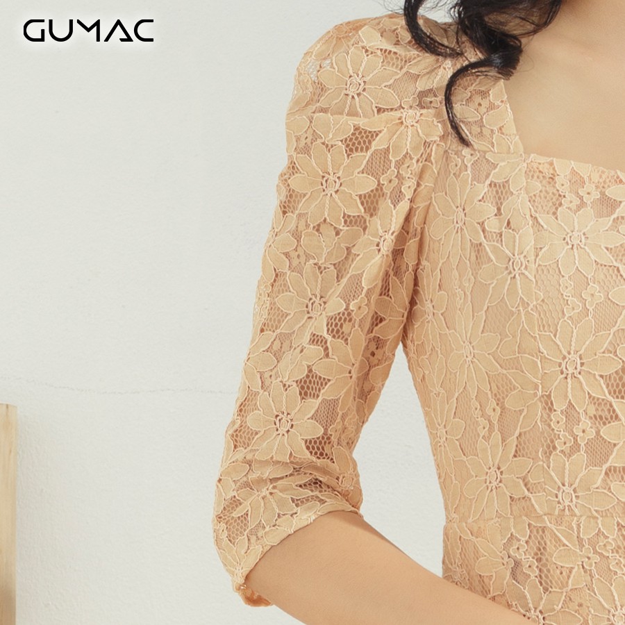 [Mã MABR07062 giảm 8% tối đa 50K đơn từ 249K] Đầm nữ ren cổ U DA602 GUMAC | BigBuy360 - bigbuy360.vn