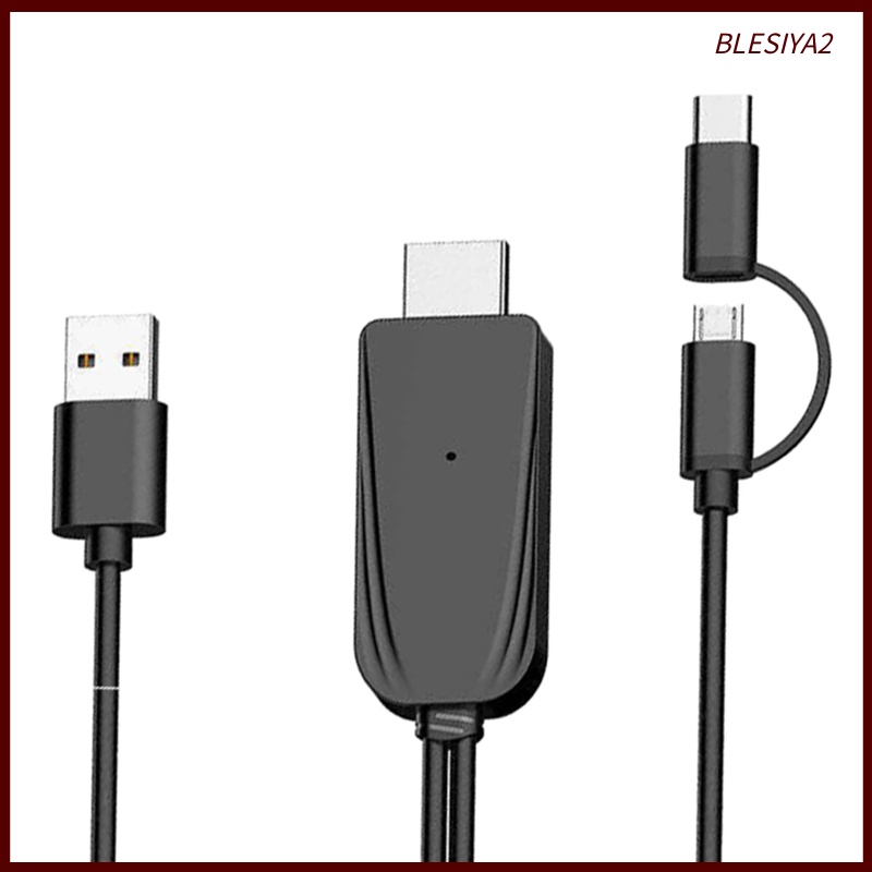 [BLESIYA2]Type C Micro USB to HDMI Cable Adapter for Smartphone to TV/Projector/Monitor