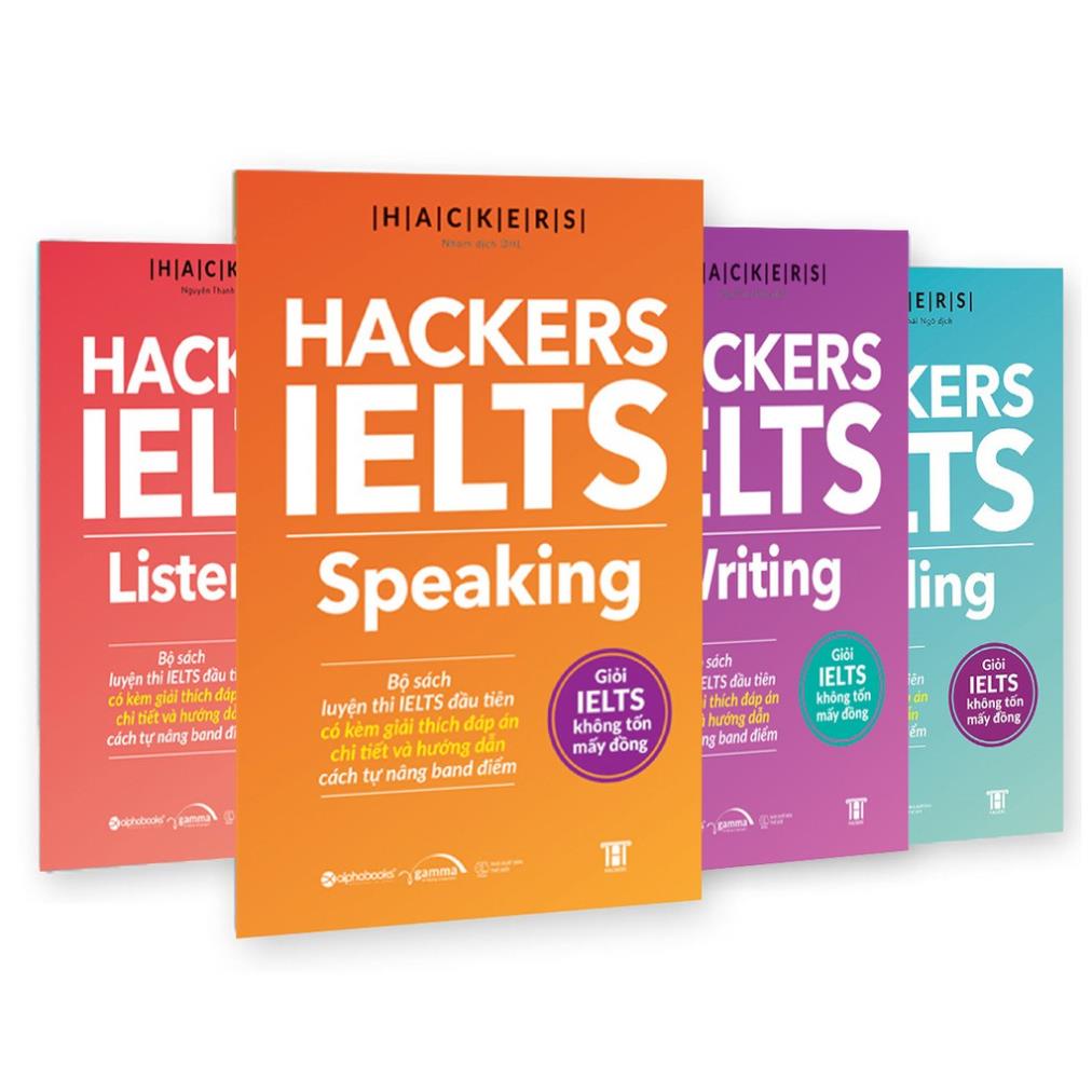 Sách - Combo Trọn Bộ 4 Cuốn Hackers IELTS ( Listening + Reading + Speaking + Writing)