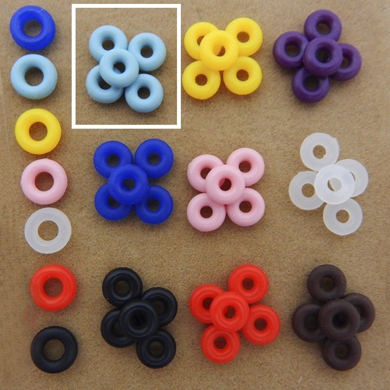 Chốt nhựa cao su, nút đệm nhựa cao su chặn vòng nhiều màu handmade, DIY