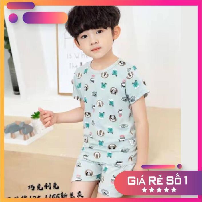 Quần áo trẻ em ⚡️ XẢ KHO ⚡️Bộ cotton mùa hè thấm hút mồ hôi họa tiết xuất hàn cao cấp cho bé từ 8 đến 16 kg