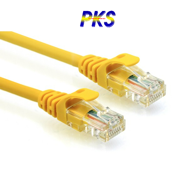 Dây mạng CATE5 UTP màu vàng 26AWG CCA 1-10m
