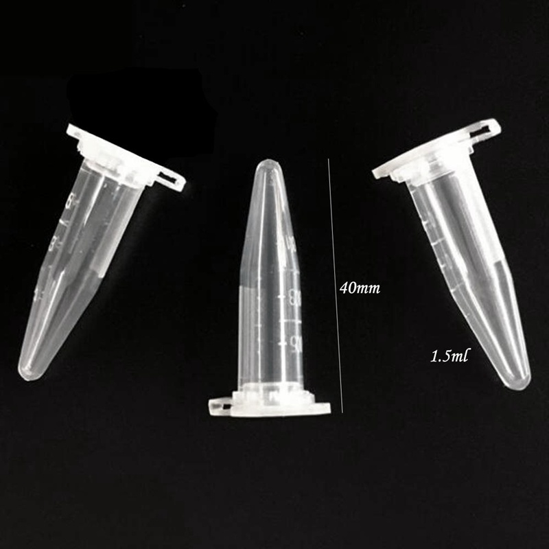 Set 1000 Ống Trung Tâm Mini Bằng Nhựa Trong Suốt Có Nắp Đậy 1.5Ml