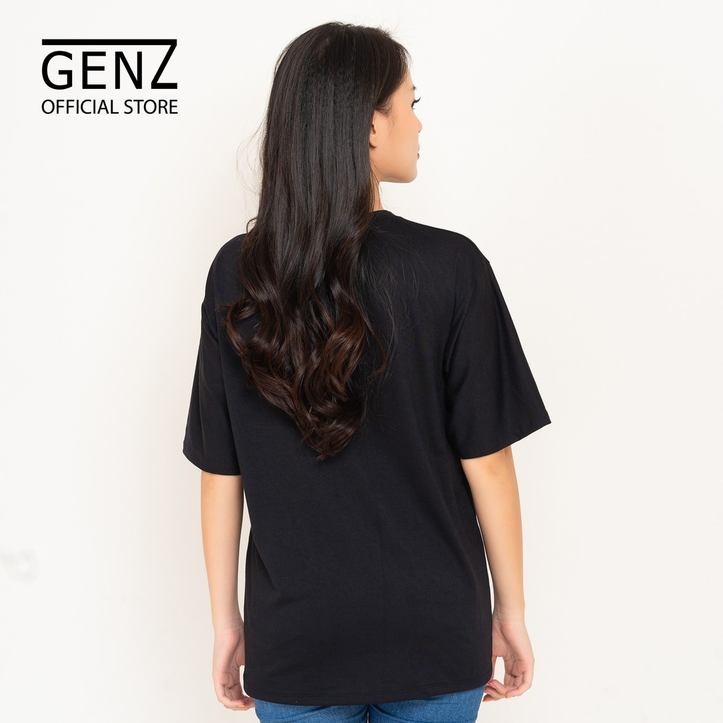 Áo thun tay lỡ nam nữ GENZ form rộng, full hộp, Cúc Belong, ĐEN - Z45 | BigBuy360 - bigbuy360.vn