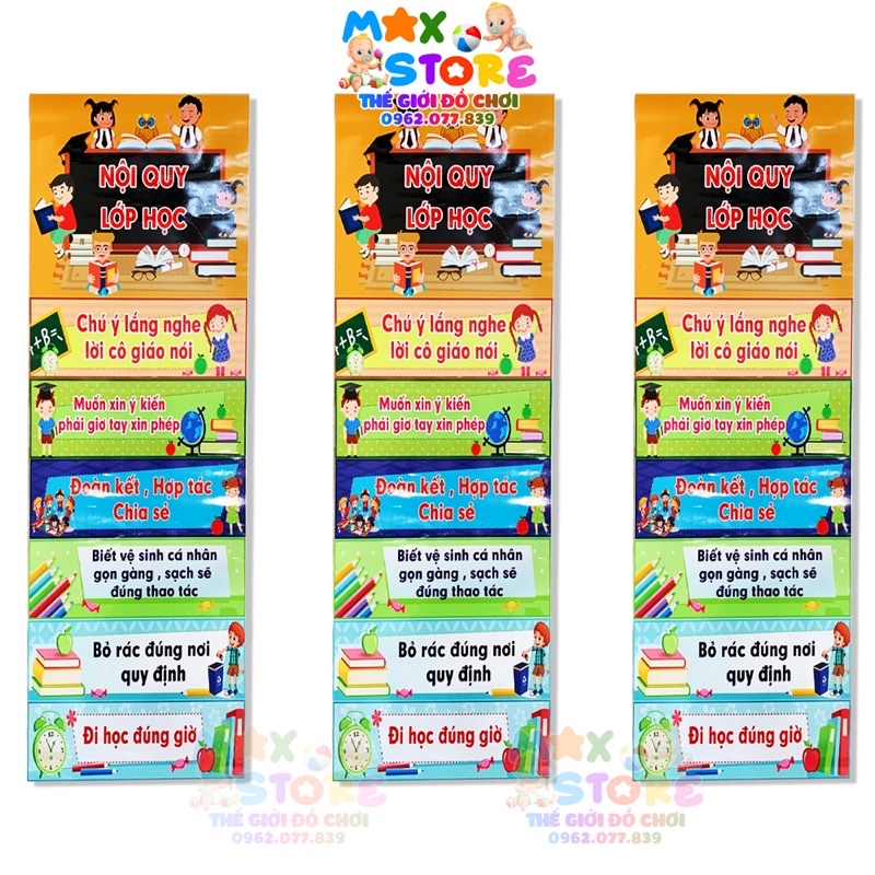 Bảng Nội Quy Lớp Học 80x1m2