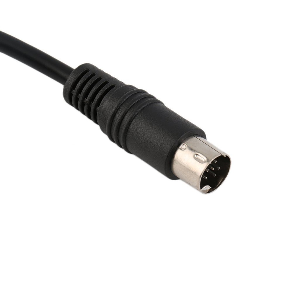 Black 9-PIN Mini TO 9-PIN Mini Din Signal Cable For Genesis 2 Scart Cable