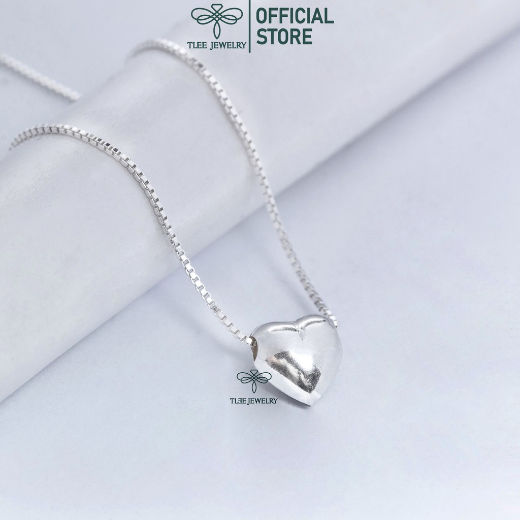 Dây chuyền bạc nữ TLEE mặt tim phồng trơn nữ tính TleeJewerly D0195