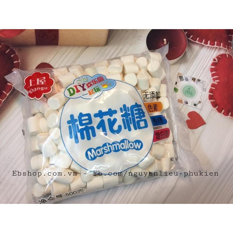 KẸO BÔNG GÒN MARSHMALLOW GÓI 500GR