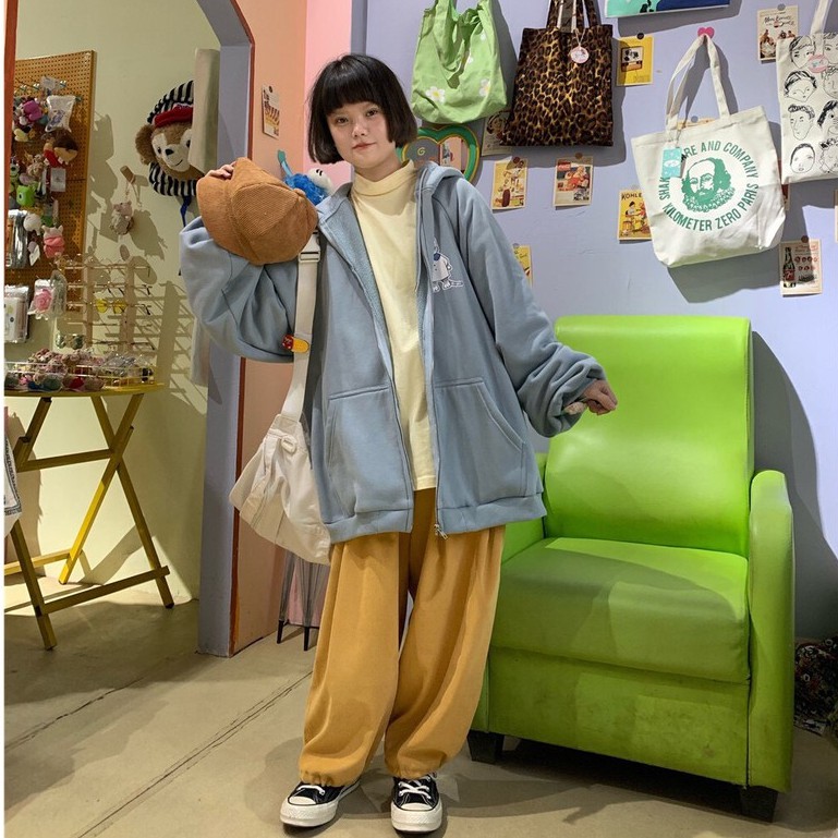 ÁO HOODIE NỮ IN HÌNH THỎ XINH KÈM MŨ CHẤT NỈ BÔNG KIỂU DÁNG ÁO HOODIE FORM RỘNG HOT HIT | BigBuy360 - bigbuy360.vn