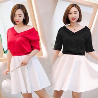 Abeo044 - Áo cổ sen vuông cho béo mập bigsize