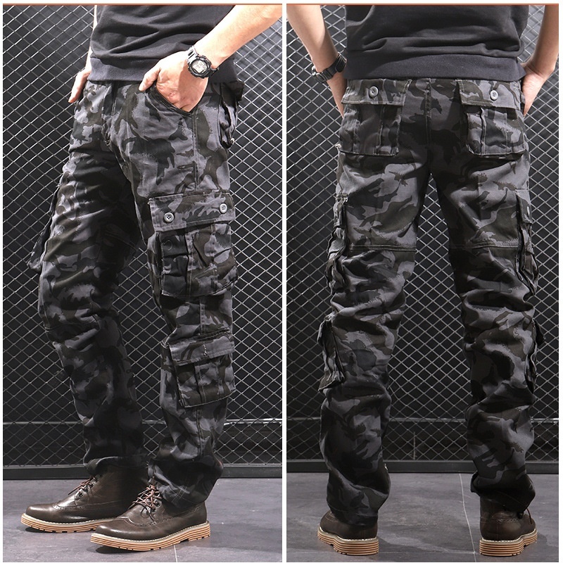 New Multi-pocket Camouflage Cargo Pants Men's Loose Large Size Tactical pants