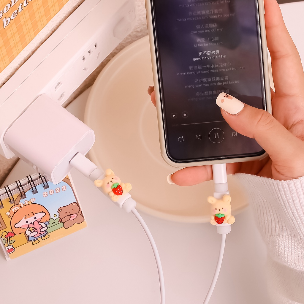 Đốt cháy Dễ Thương ◆ Phụ Kiện Bảo Vệ Cáp Sạc 20W 11 13 12 Android usb Sang Cổng type c Tiện Dụng