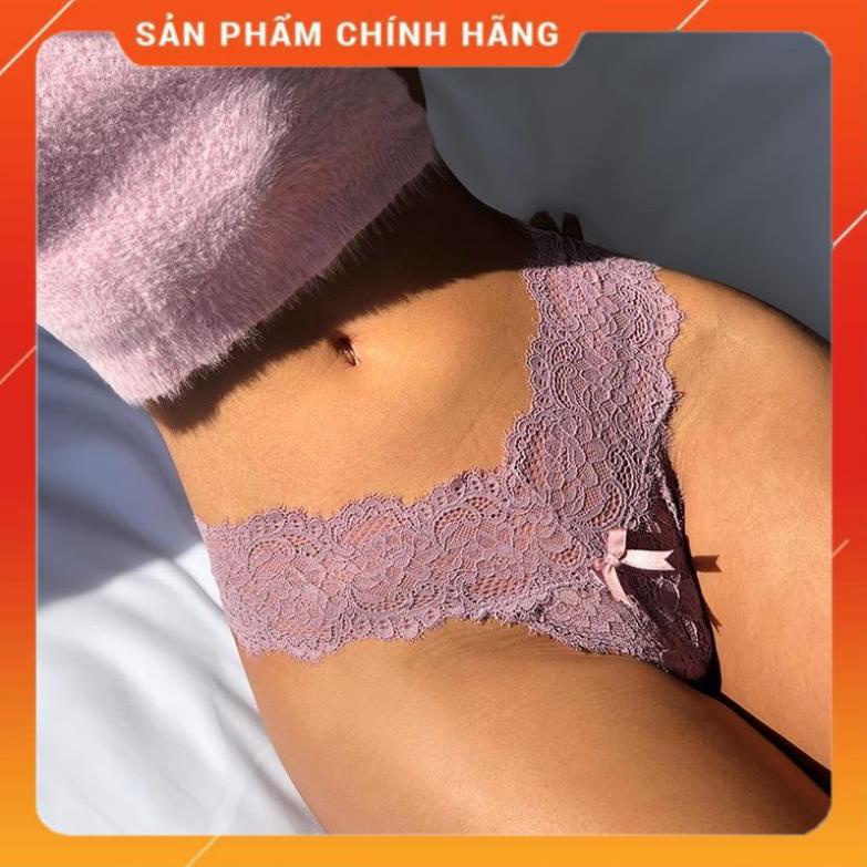 Quần Lót Nữ Ren Lọt Khe Chữ Y Đính Nơ Nhỏ Họa Tiết Điệu Đà Quyến Rũ 8002