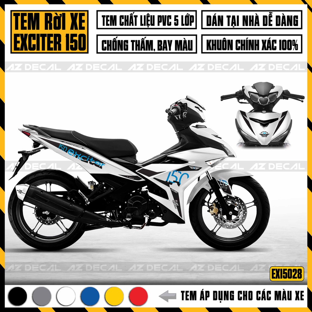 Tem Xe Exciter 150 Limited Edition| EX15028 | Tem Rời Xe Yamaha Ex 150 Chất Liệu Decal Cao Cấp