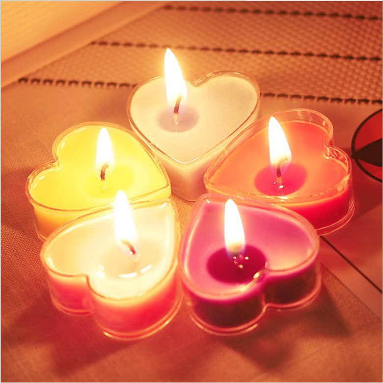 Combo 50 nến Nến Tealight hình trái tim Không Khói xếp hình trái tim , sinh nhật siêu hot MS5666