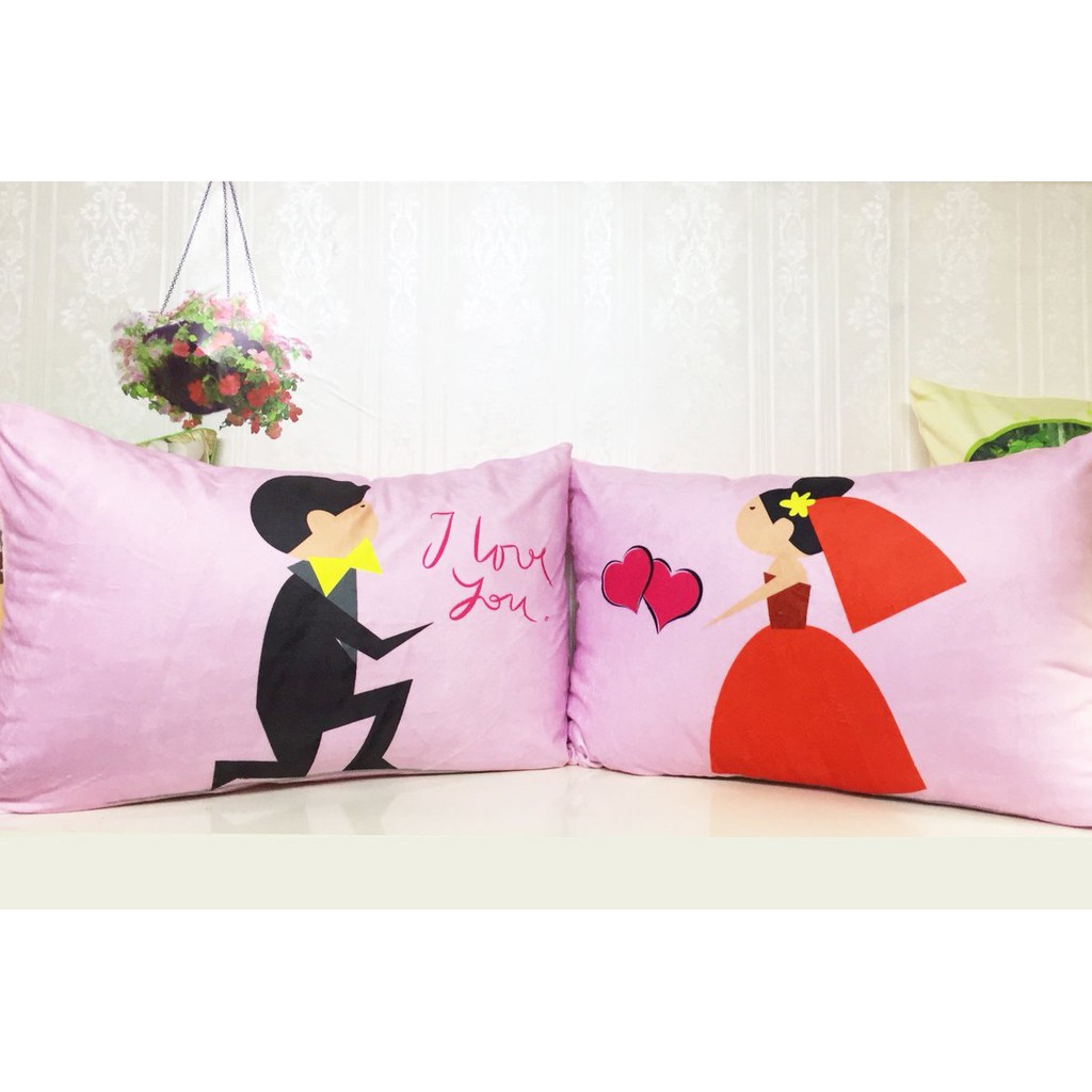 Cặp vỏ gối đôi 40-60cm Ngày cưới