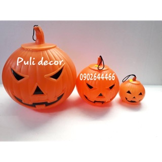 Trái Bí Ngô Trang Trí Halloween Nhỏ Lớn Đại