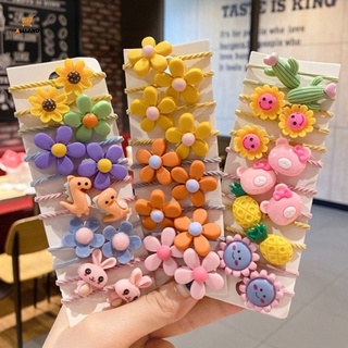Set 4/8/10 dây chun cột tóc, Dây chun buộc tóc Siêu Cute Bé gái