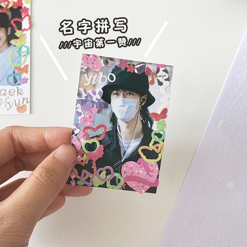 Sticker chữ số trang trí toploader, sổ tay