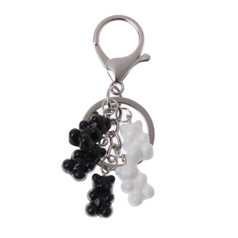 Móc Khóa Trang Trí Hình Chú Gấu Bằng Nhựa Resin Dễ Thương