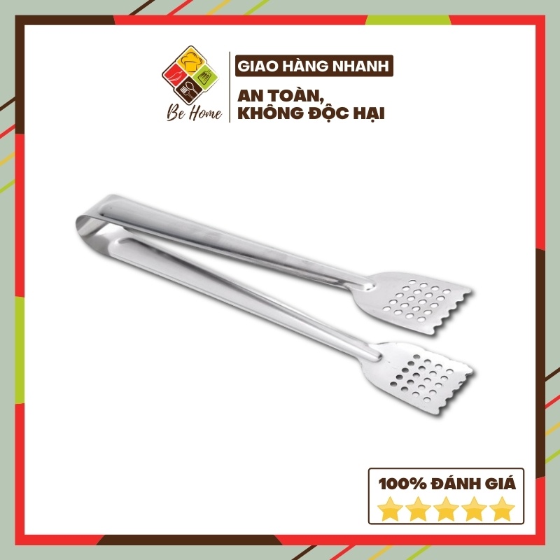 Kẹp Gắp Thịt Nướng Inox 304 BEHOME Kẹp Gắp Đá Thức Ăn Hàn Quốc Các Cỡ Siêu Đẹp [Được Tặng Kẹp Khi Mua Nồi Lẩu Bất Kì]