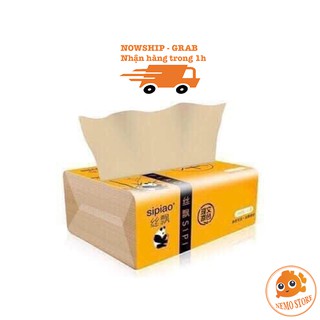 Giấy ăn gấu trúc sipiao - khăn giấy gấu trúc làm từ than tre hộp giấy ăn 270 tờ