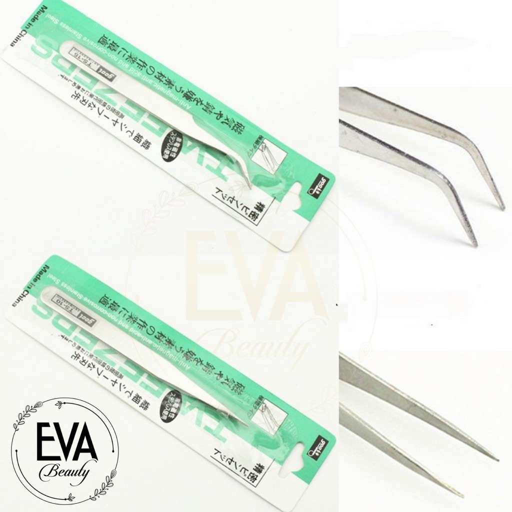 Bộ 2 Nhíp Gấp Mũi Nhọn Đầu Thẳng Và Đầu Cong Đa Năng M2148