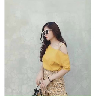 ÁO PHÔNG LỆCH VAI 3 MÀU CHO NỮ