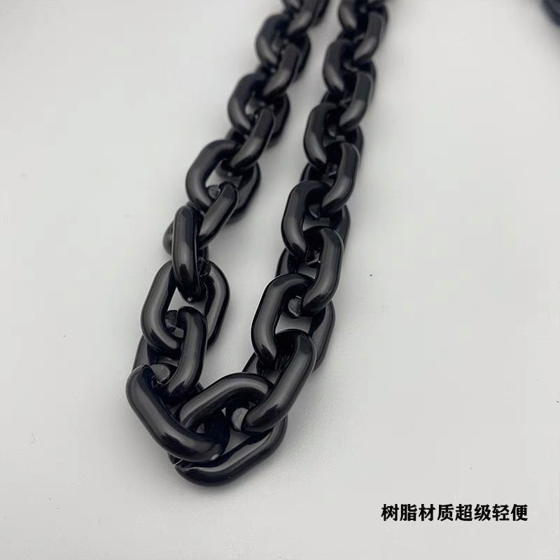 Dây Xích Đeo Túi Xách Thay Thế Bằng Acrylic Màu Đen