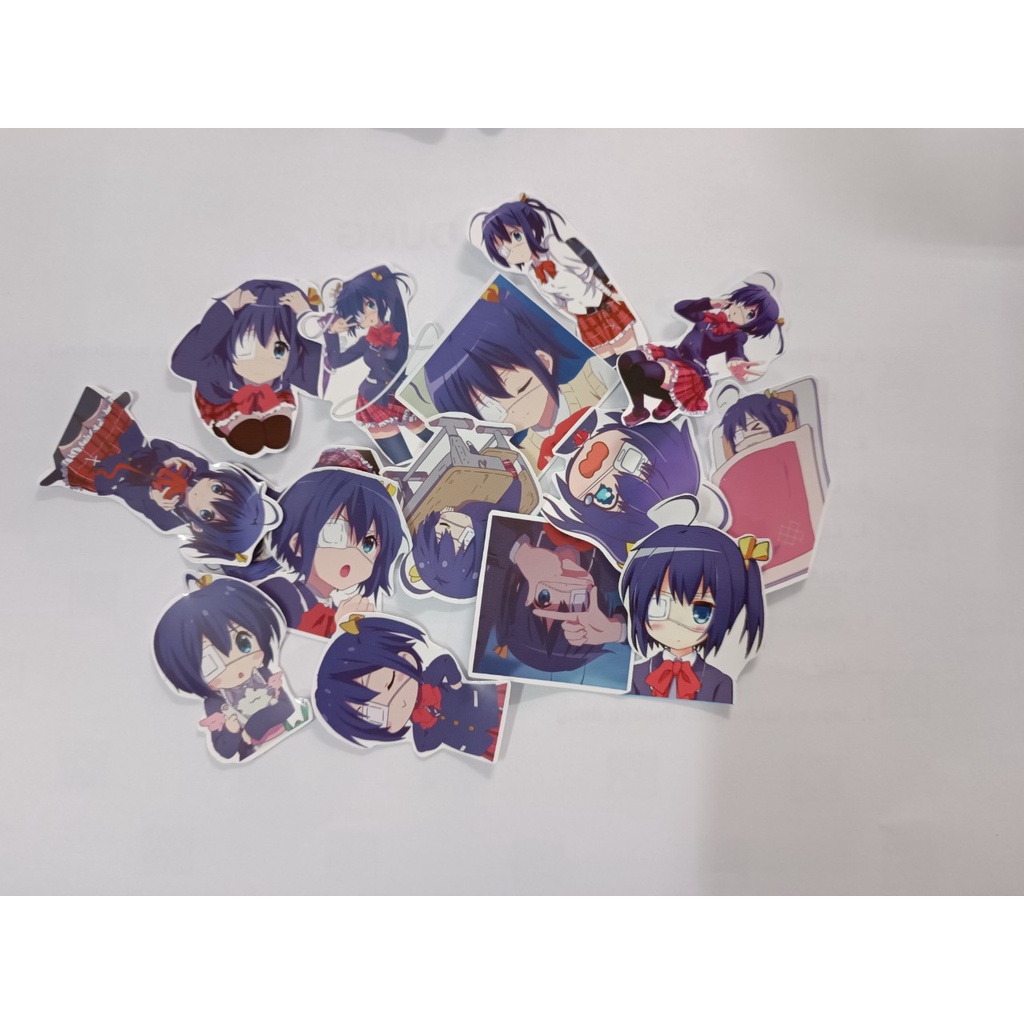 - Set 10/15 Sticker Rikka Takanashi dán trang trí anime