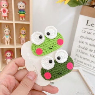 Kẹp tóc len handmade con ếch, hoa hướng dương