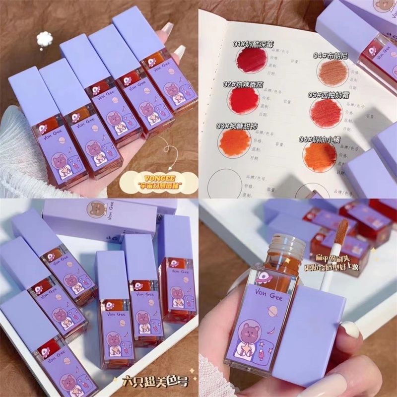 Abpopa VONGEE® Son Kem Màu Lì Lucidly Cosmic Fantasy Mịn Như Nhung Chống Nước Không Dính Cốc Không Phai Màu Cho Học Sinh