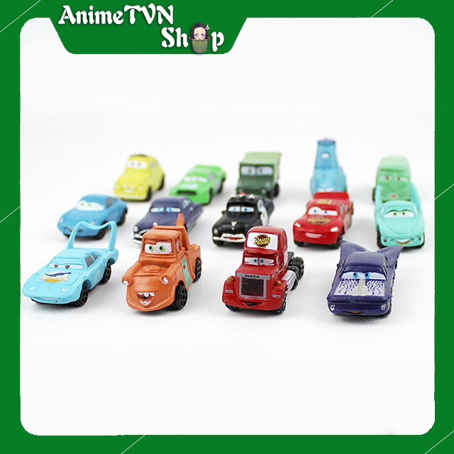 Set Combo 14 Mô hình Nhân vật xe đua trong phim Vương quốc xe hơi (Cars)