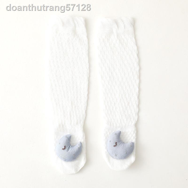 ஐ♚❡2021 vớ ống dài cho bé, vớ cotton ống cao mỏng mùa hè, vớ lưới thoáng khí, vớ trẻ sơ sinh