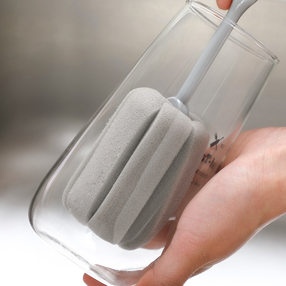 Bàn chải mút xốp PP cán dài vệ sinh ly thủy tinh / ly nước thân thiện với môi trường